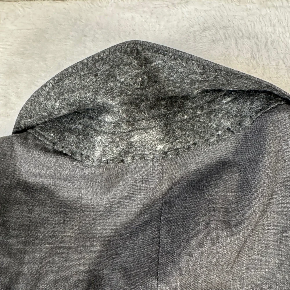 Jos A Bank Suit Blazer Mens 46R Gray   100% Wool 2-Button Single Vent Sport Coat